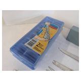 Various knives & (2) ice trays