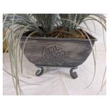 (3) Planters w/faux flowers