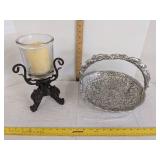 Arthur court squirrel aluminum hollowware & decor candle holder