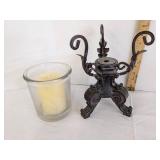 Arthur court squirrel aluminum hollowware & decor candle holder