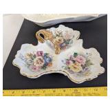 Lenox chateau ellegant serving tray, jewelry dishes & leaf platter