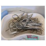 Large lot of scissors, nail clippers/sander, med tape & more