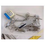 Large lot of scissors, nail clippers/sander, med tape & more