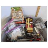 Kitchen utensils, busboy tote & burger press