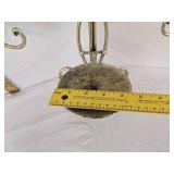 (2) Metal cross candle holders