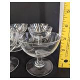 Matching etched stemware glasses