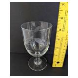 Matching etched stemware glasses