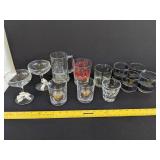 Various drinking glasses