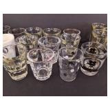 Large lot of big & small shot glasses