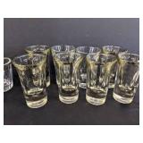 Large lot of big & small shot glasses