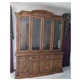 Thomasville wooden china hutch 68 1/2" W x 19" D x 87" H