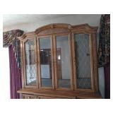 Thomasville wooden china hutch 68 1/2" W x 19" D x 87" H