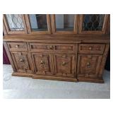 Thomasville wooden china hutch 68 1/2" W x 19" D x 87" H