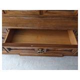 Thomasville wooden china hutch 68 1/2" W x 19" D x 87" H