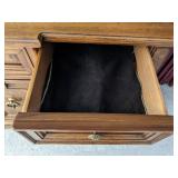 Thomasville wooden china hutch 68 1/2" W x 19" D x 87" H