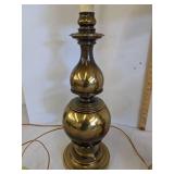 (2) Heavy brass like table lamps