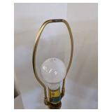 (2) Heavy brass like table lamps