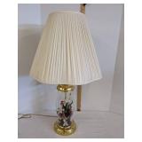 Table lamp w/faux flower inside