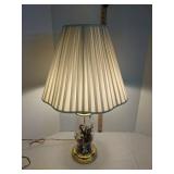 Table lamp w/faux flower inside