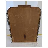 Tri fold mirror w/wood frame
