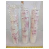 (3) Stacks of new tumbler w/graduations