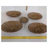 Woven oval baskets