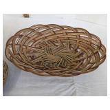 Woven oval baskets