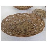 Woven oval baskets