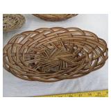 Woven oval baskets