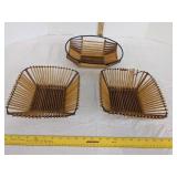 Wood stick fruit bowls