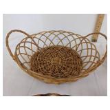 (4) Wicker baskets