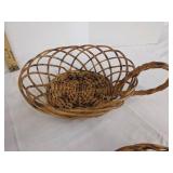 (4) Wicker baskets
