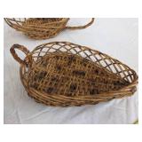 (4) Wicker baskets