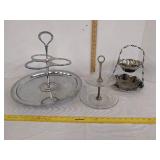 (3) 2-tier serving tray
