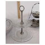 (3) 2-tier serving tray