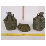 (2) Canteens w/extra sleeve