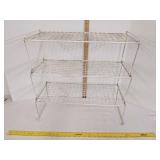 (3) Stackable cabinet shelf