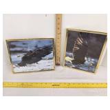 (2) Flying eagles wall art