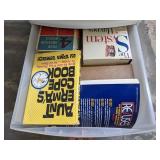 (4) Organizers full of various books