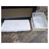 Under bed storage tote & (2) totes no lid