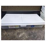 Under bed storage tote & (2) totes no lid