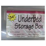 Under bed storage tote & (2) totes no lid