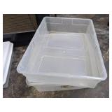 Under bed storage tote & (2) totes no lid