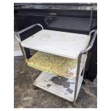 3-tier metal rolling cart 27 1/2" W x 16" D x 33" H