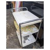 3-tier metal rolling cart 27 1/2" W x 16" D x 33" H