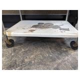 3-tier metal rolling cart 27 1/2" W x 16" D x 33" H