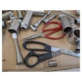 Various sockets & scissors