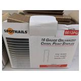 (2) Open box 16 gauge galvanized chisel point staples