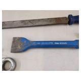 Pipe cutters, hook, metal shears