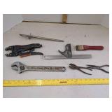 Pliers, adjustable wrench & viper grip pliers